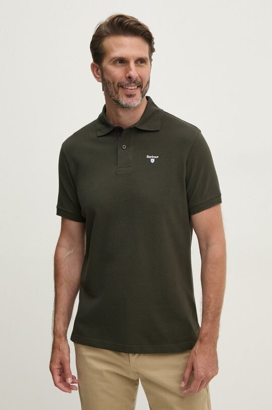 

Хлопковое поло Tartan Pique Polo Barbour, зеленый