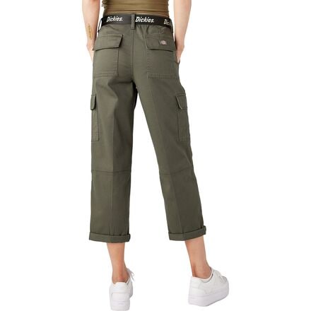 Укороченные брюки-карго свободного покроя женские Dickies, оливково-зеленый цена и фото