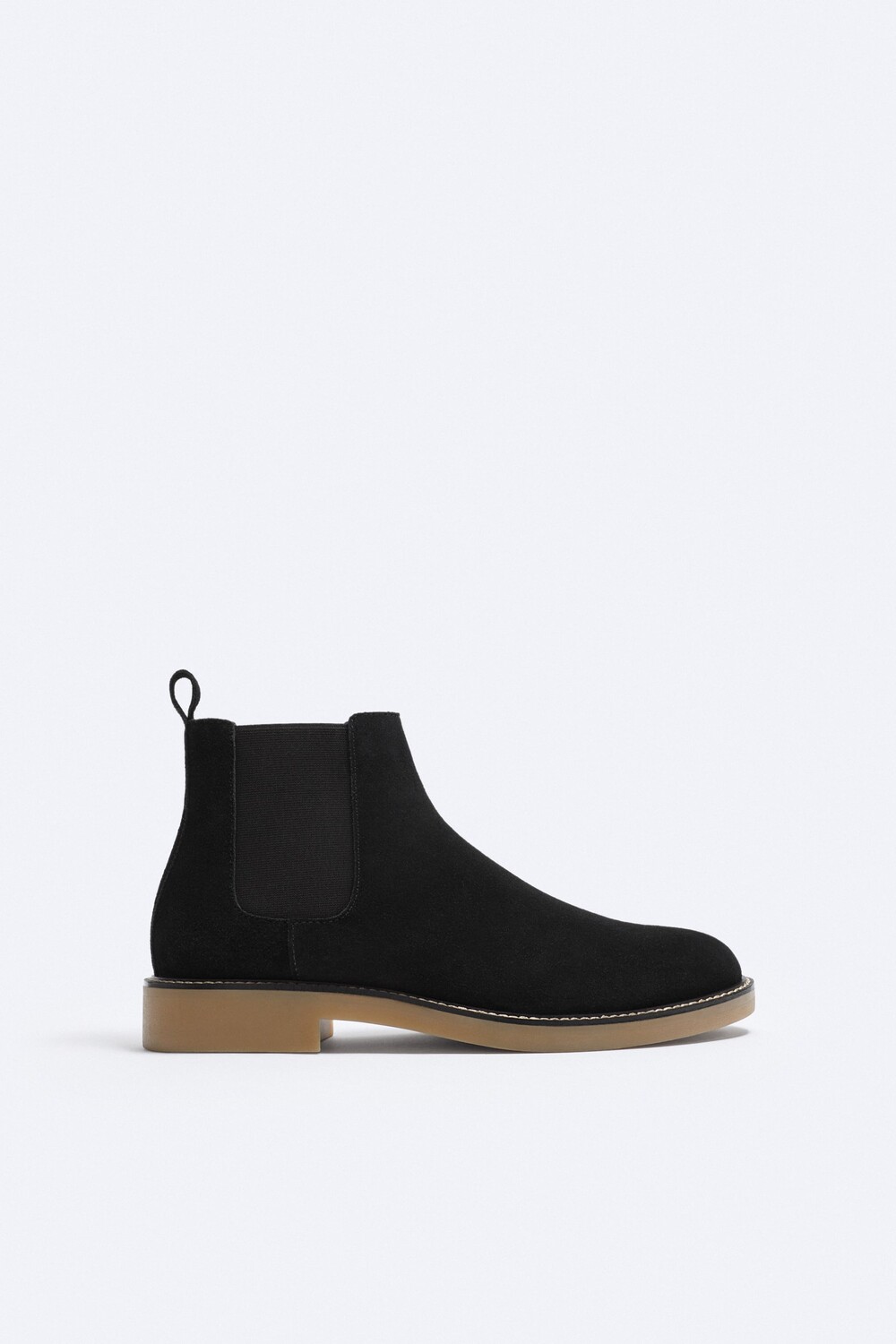 

Облегающие кожаные ботильоны Zara, черный