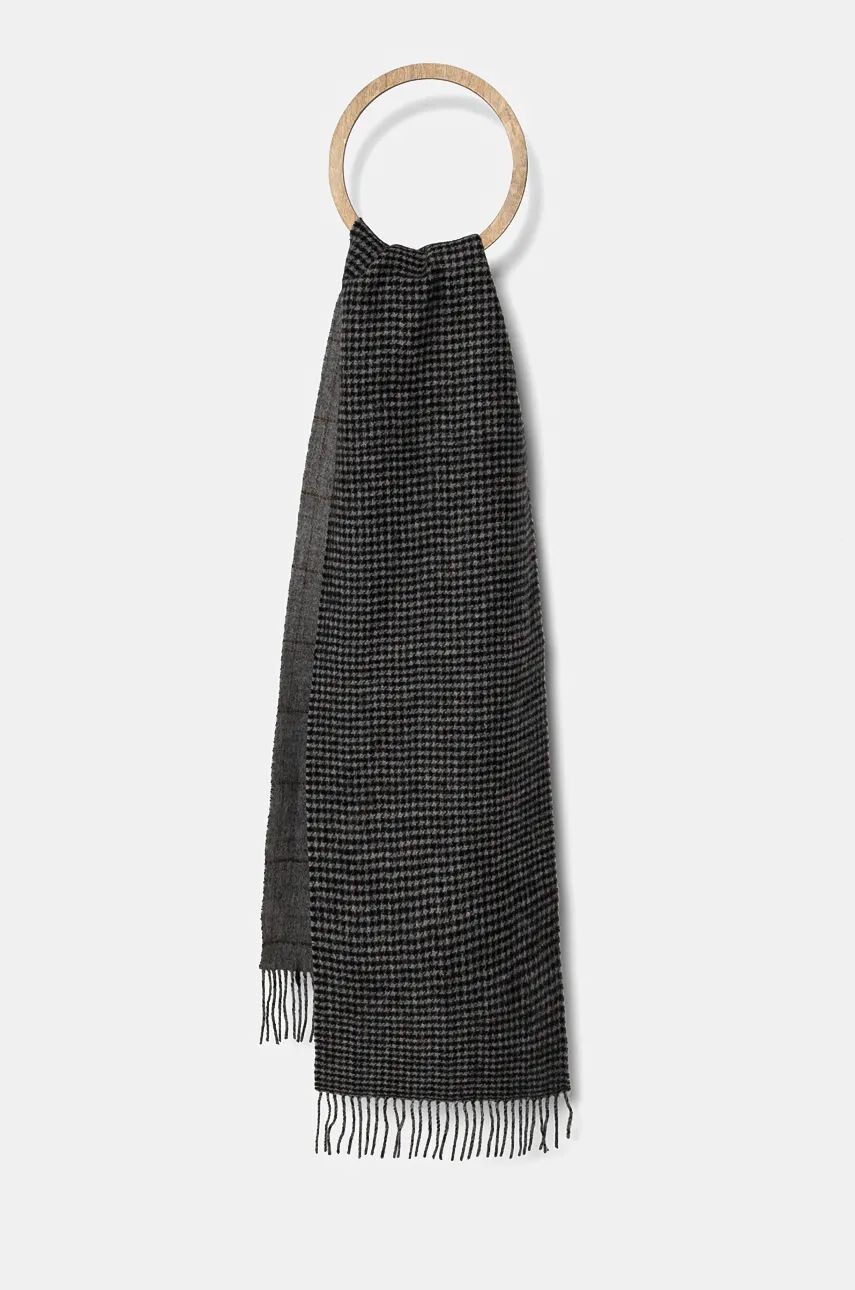 

Шерстяной шарф Hackett London, серый