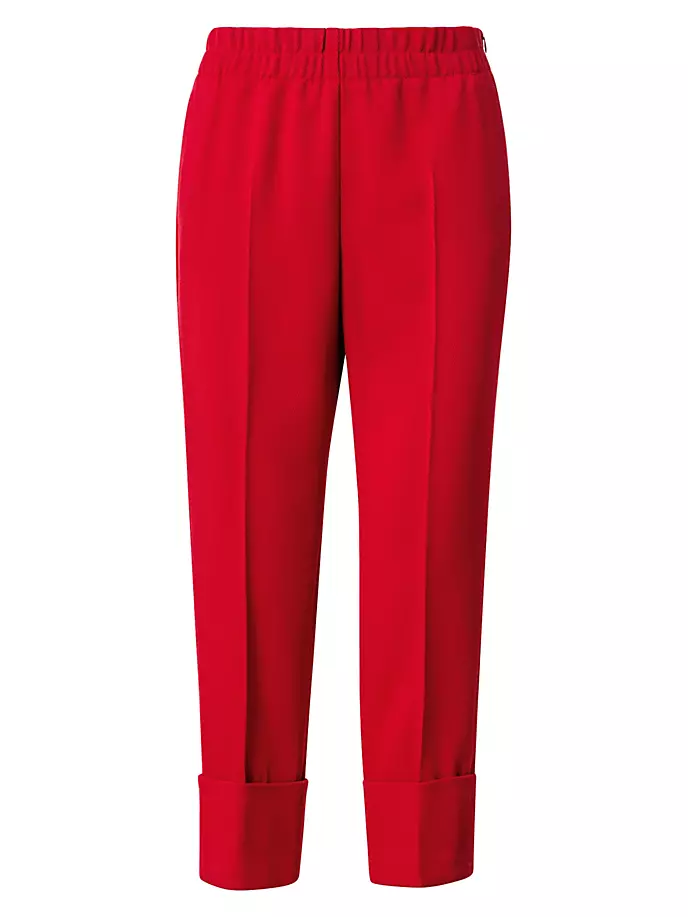 цена Укороченные брюки из натуральной шерсти Akris Punto, красный