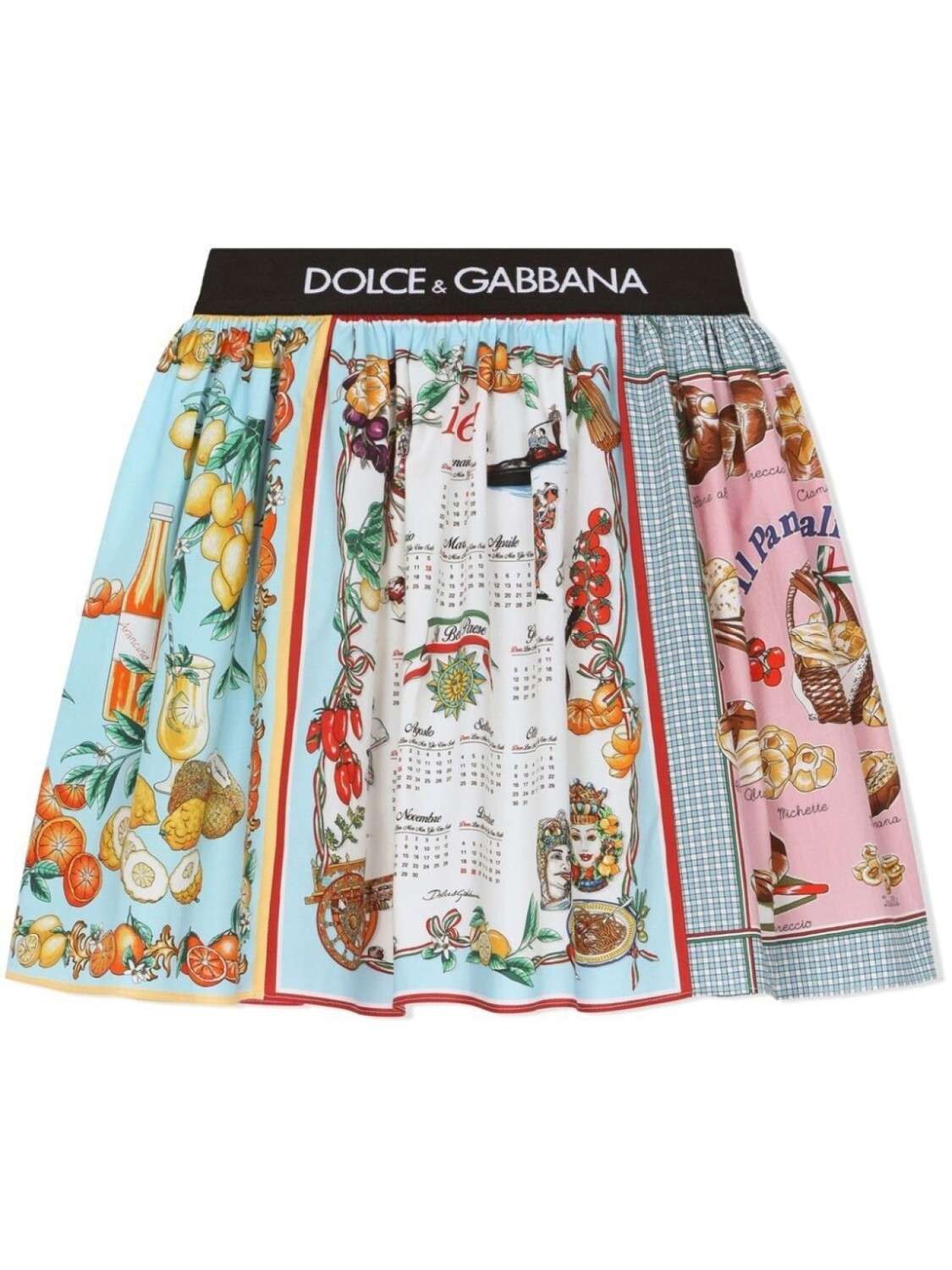 

Dolce & Gabbana Kids юбка с графичным принтом и логотипом, синий
