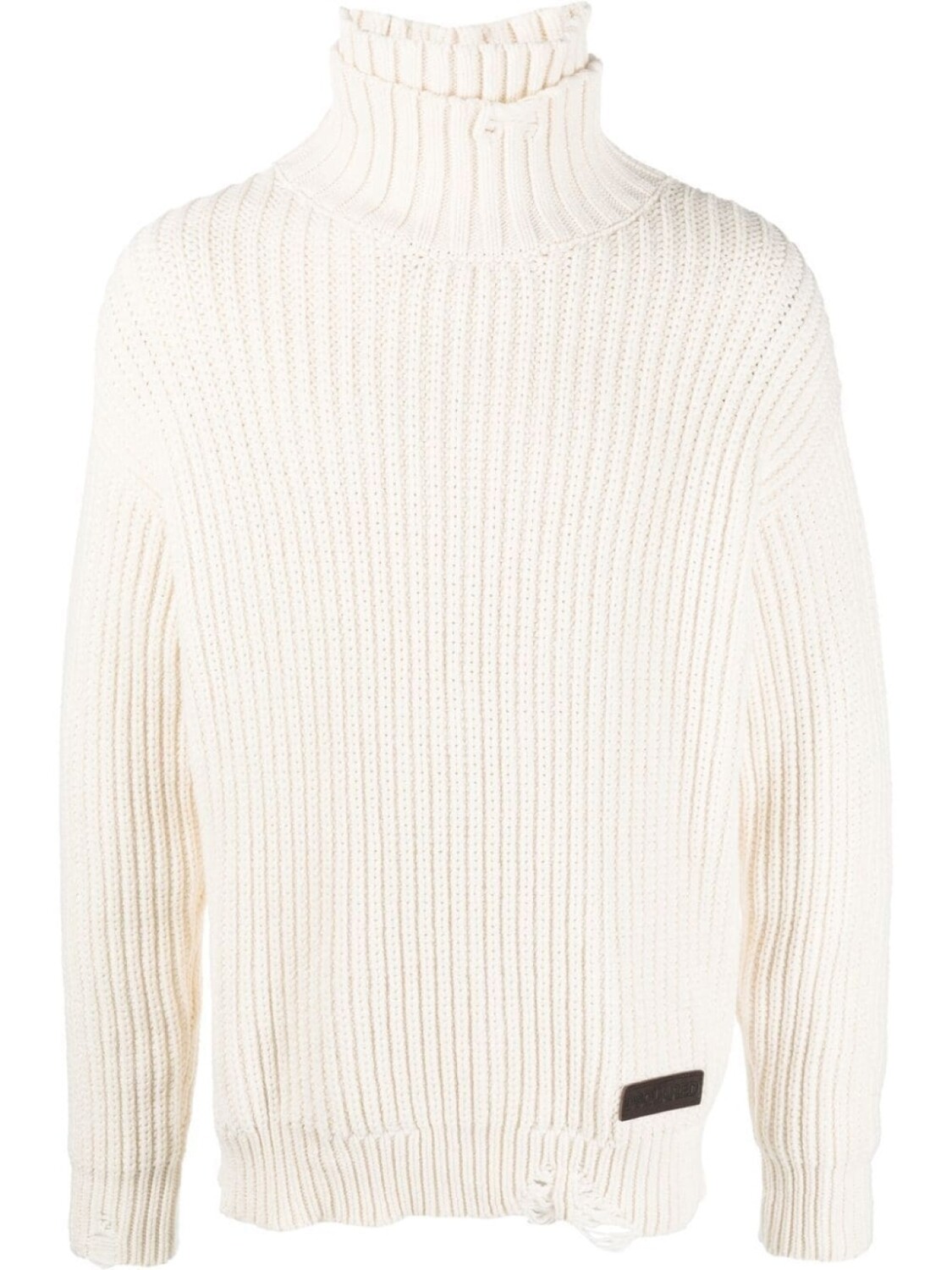 

Dsquared2 ripped ribbed jumper, белый