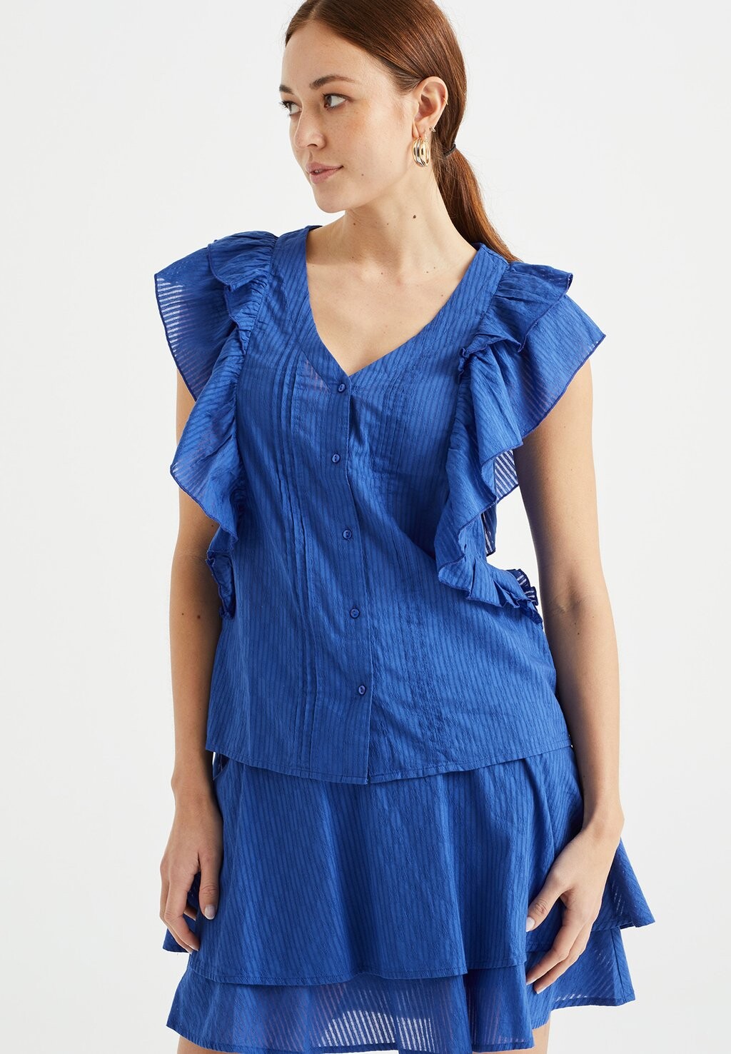 

Блузка WE Fashion, синий