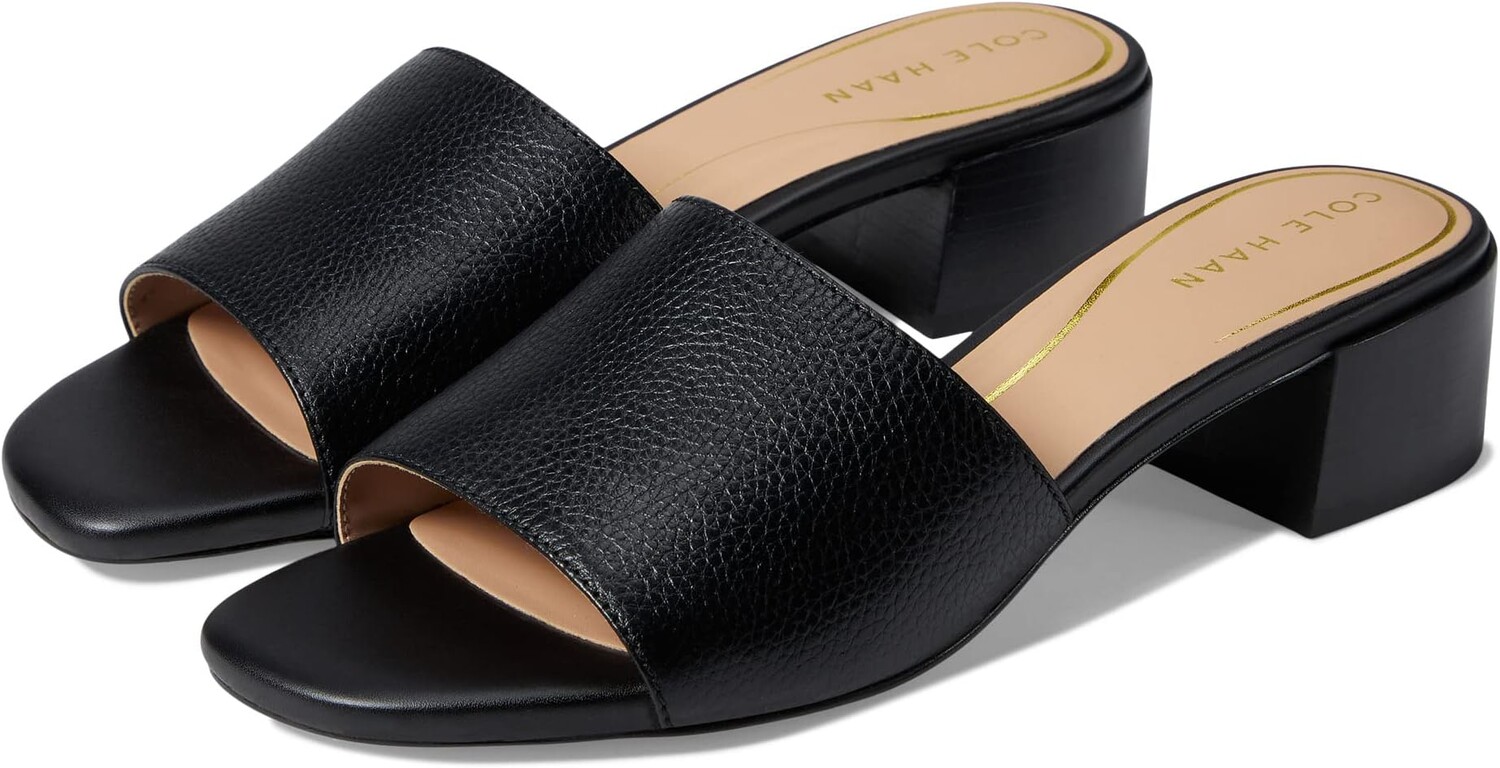

Босоножки Calli Single Band Block Heel Sandal 40 mm Cole Haan, черная кожа