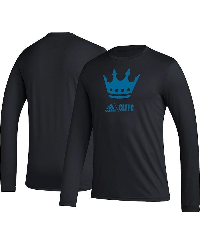 

Мужская черная футболка с длинным рукавом Charlotte FC Icon adidas, черный