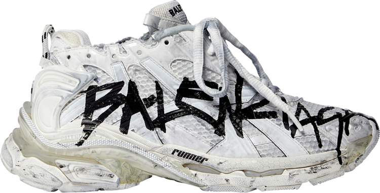 

Кроссовки Balenciaga Wmns Runner Sneaker 'Graffiti - White Black', белый