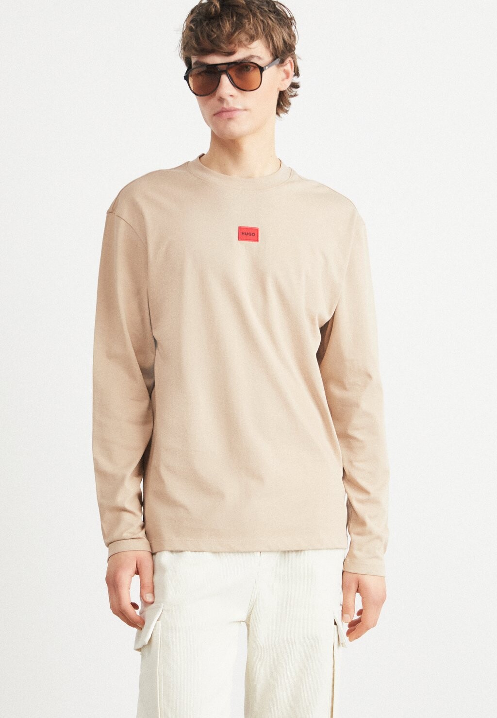 

Футболка с длинным рукавом Diragoto HUGO, цвет medium beige