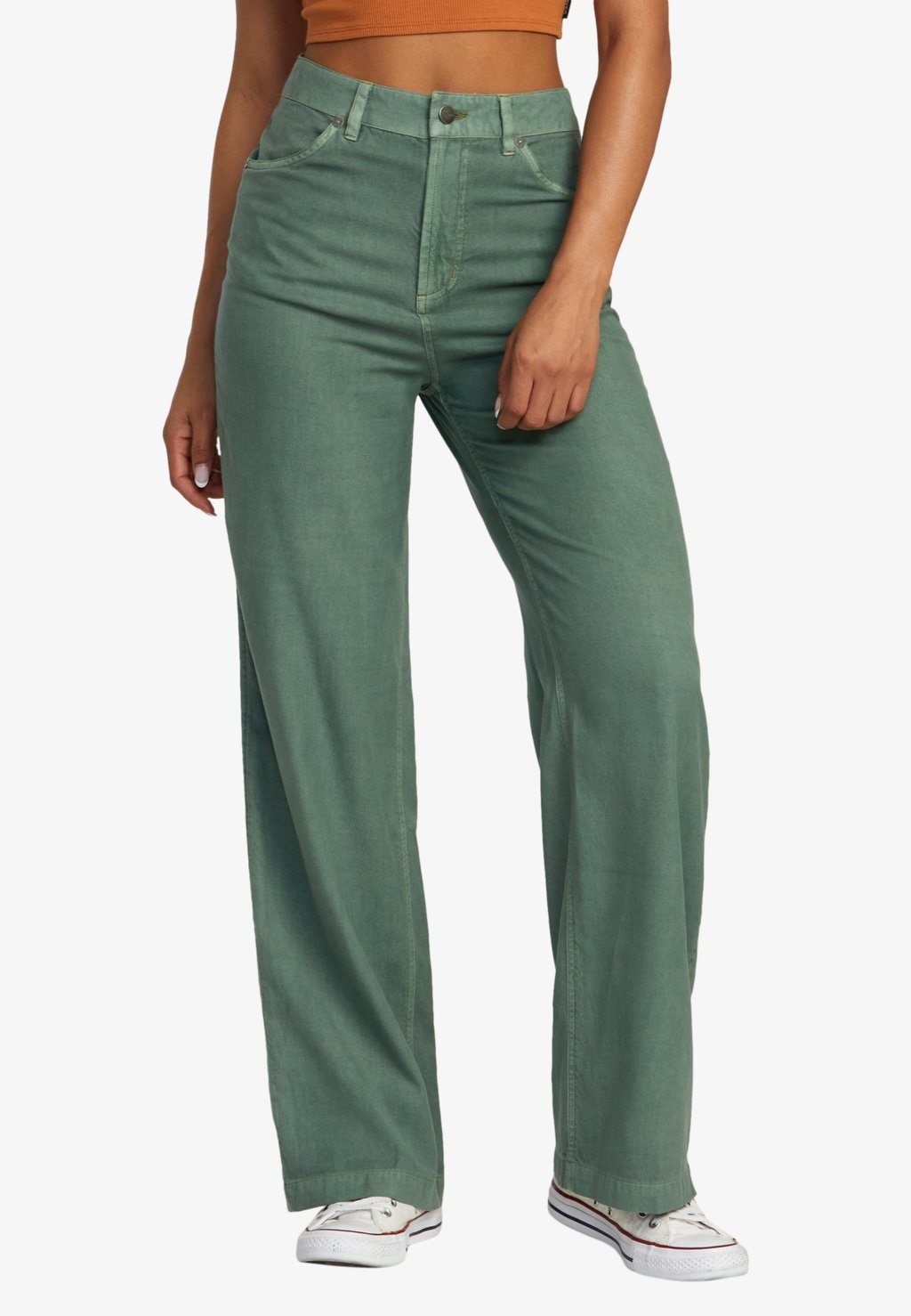 Прямые джинсы RVCA, зеленый