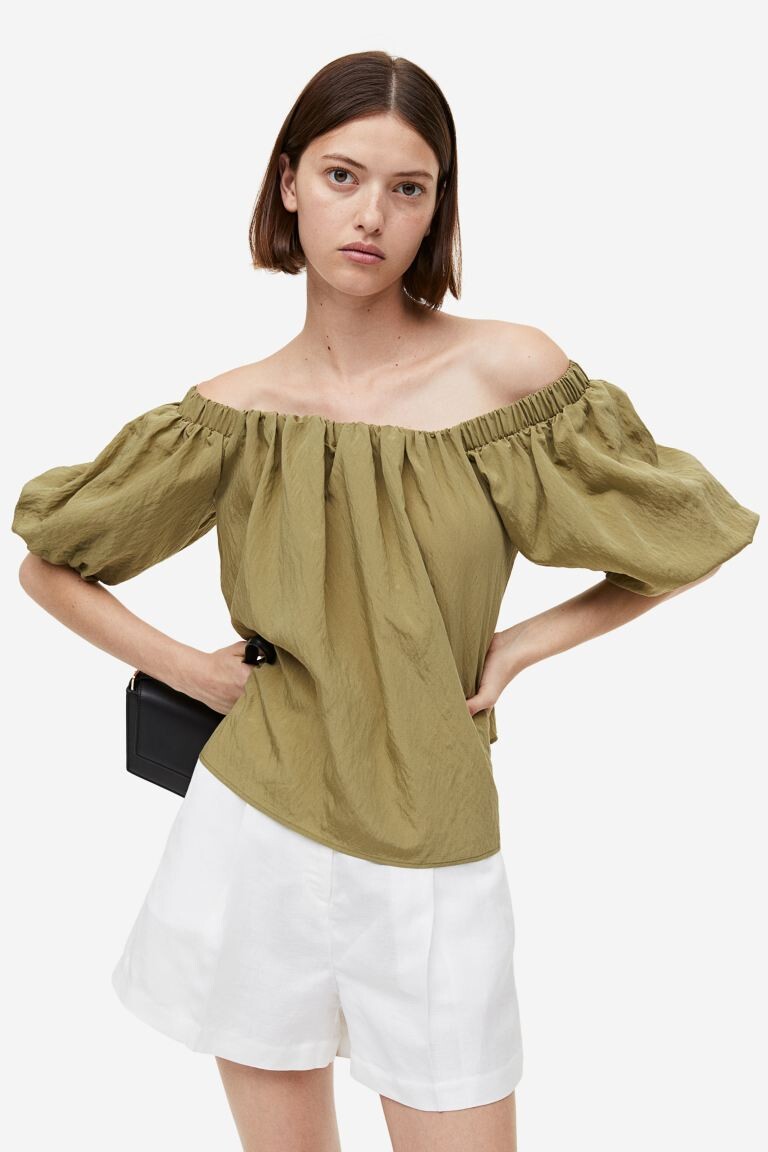 

Блузка с открытыми плечами H&M
