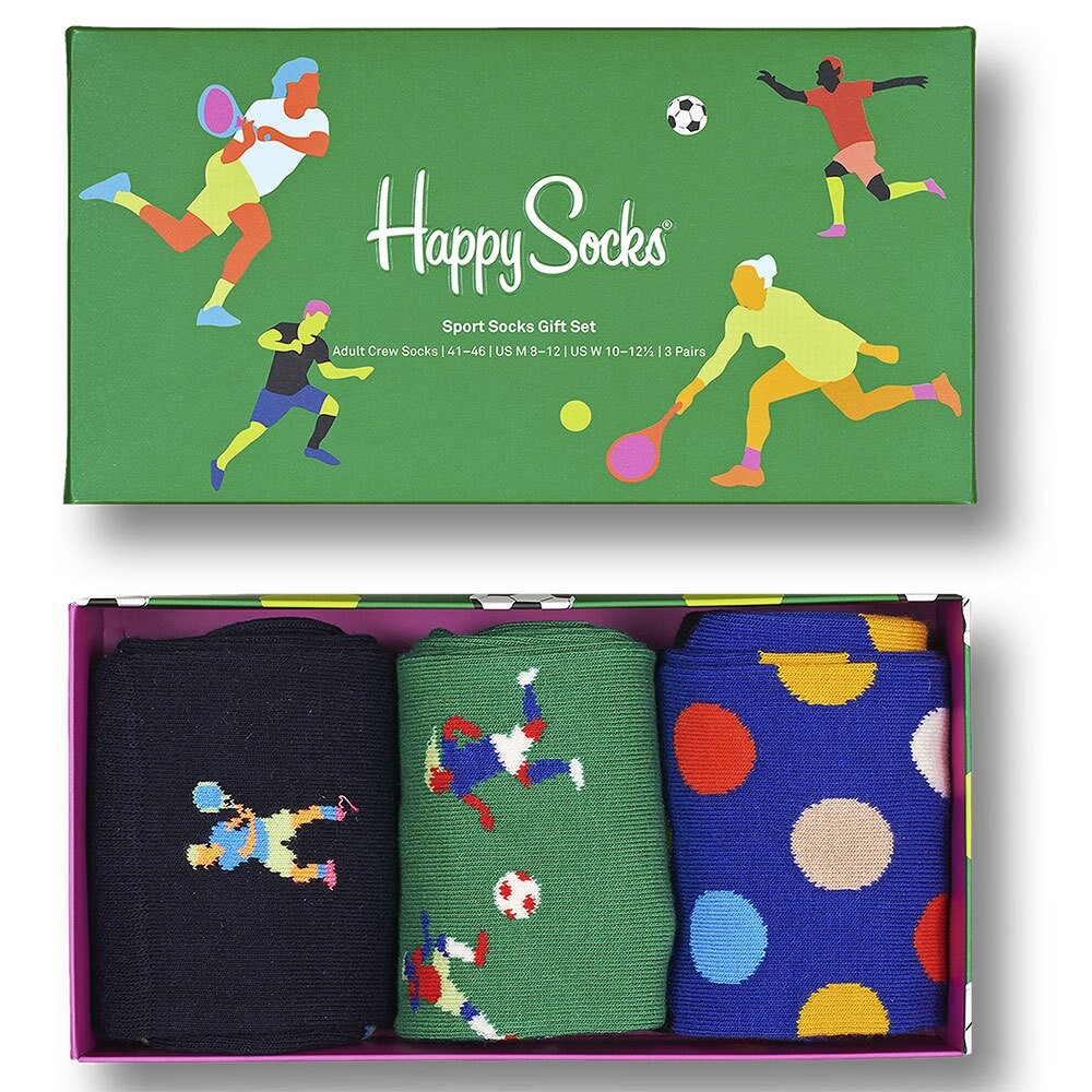

Носки Happy Tennis 3 шт, разноцветный