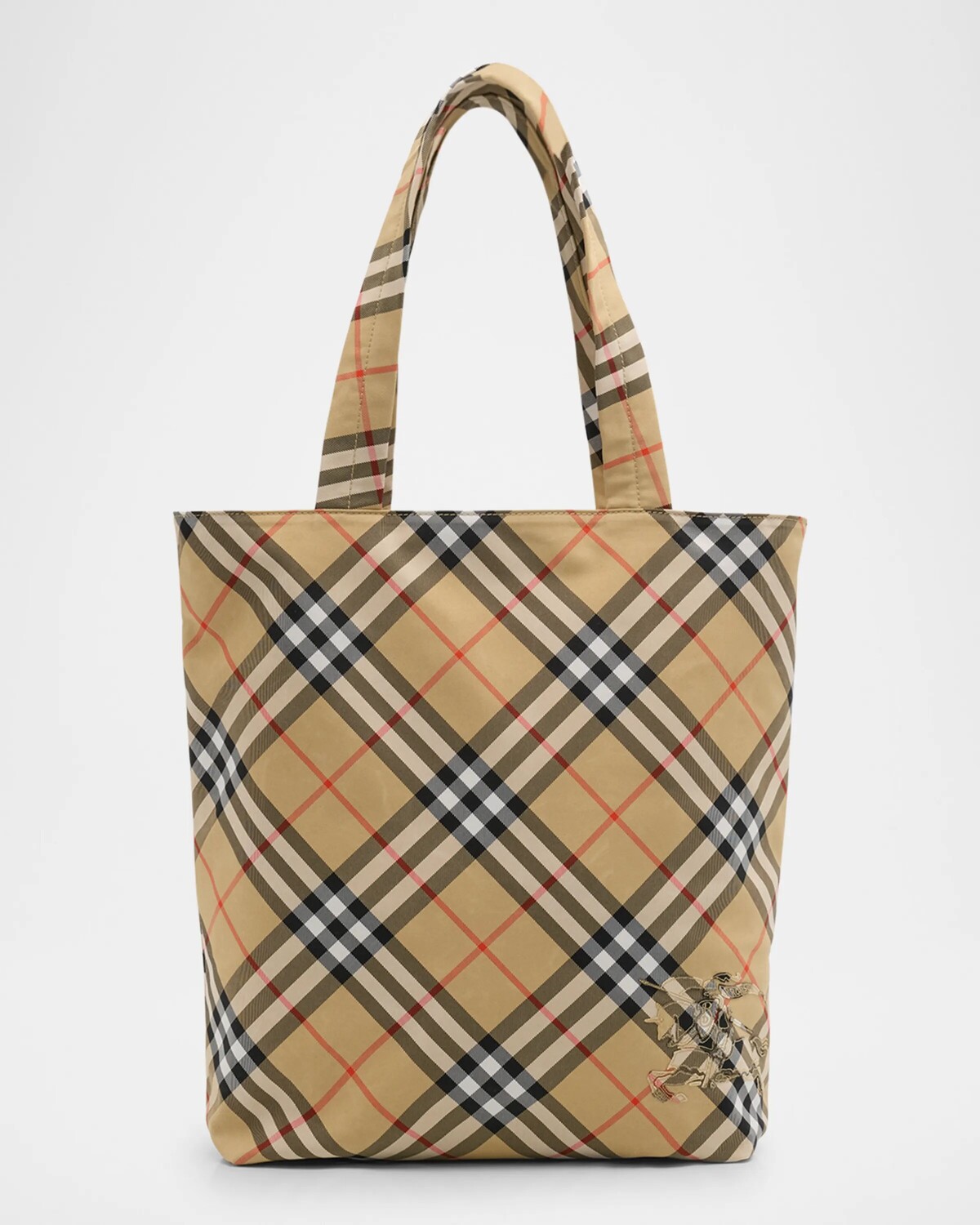 

Мужская большая сумка в клетку Burberry, цвет Sand