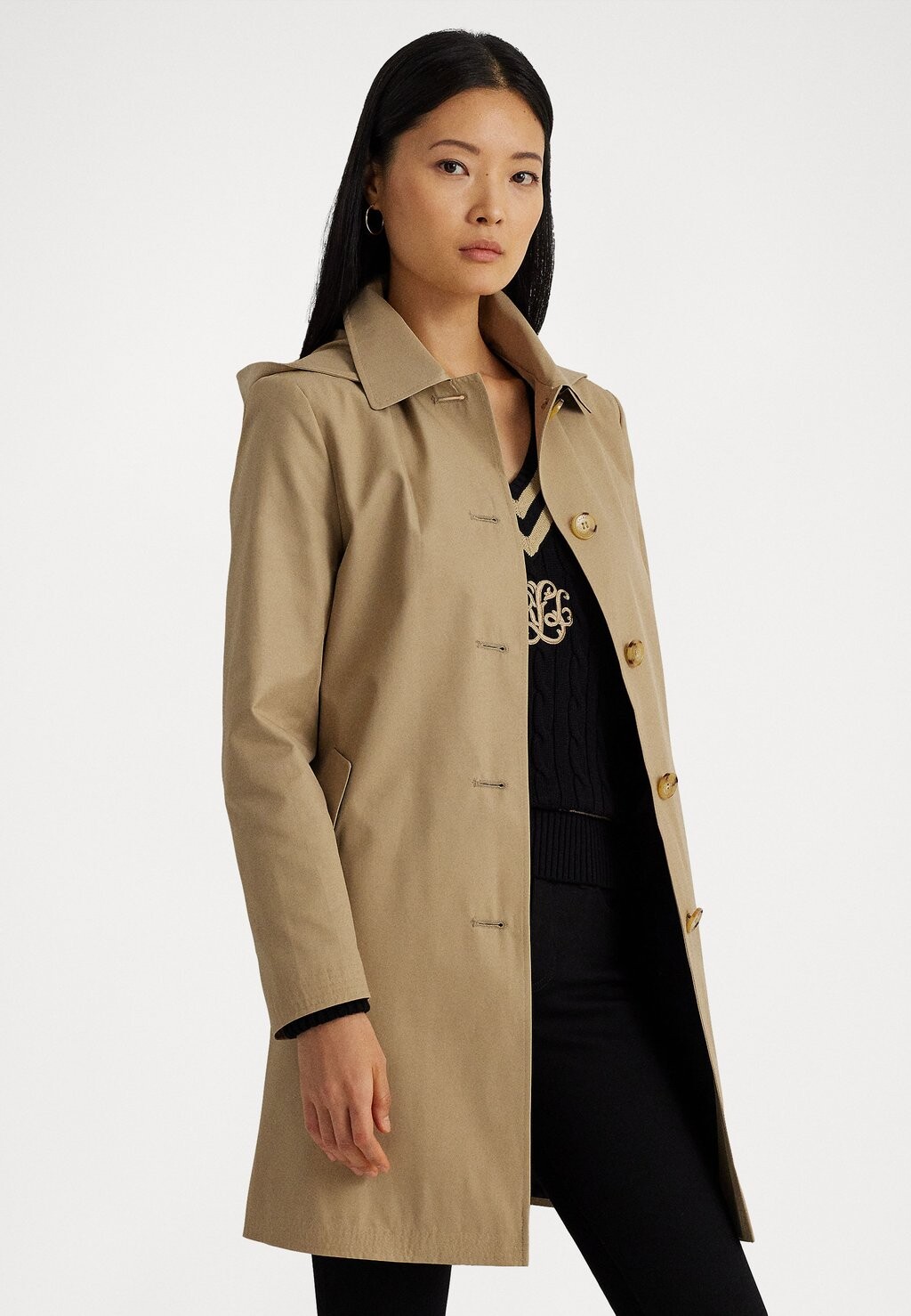 

Короткое пальто Lined Coat Lauren Ralph Lauren, цвет birch tan