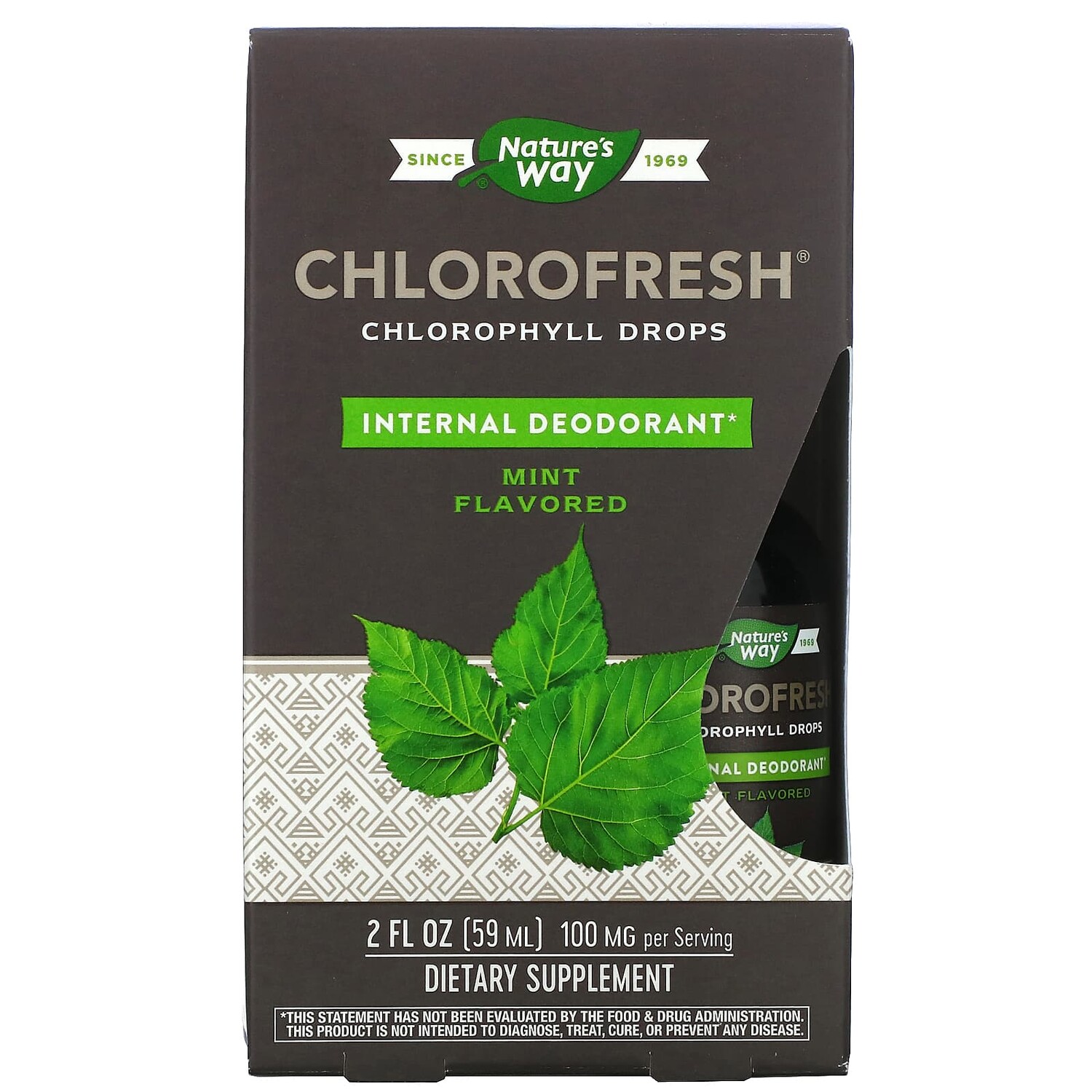 

Chlorofresh, капли с хлорофиллом, мята, 59 мл (2 жидк. Унции), Nature's Way