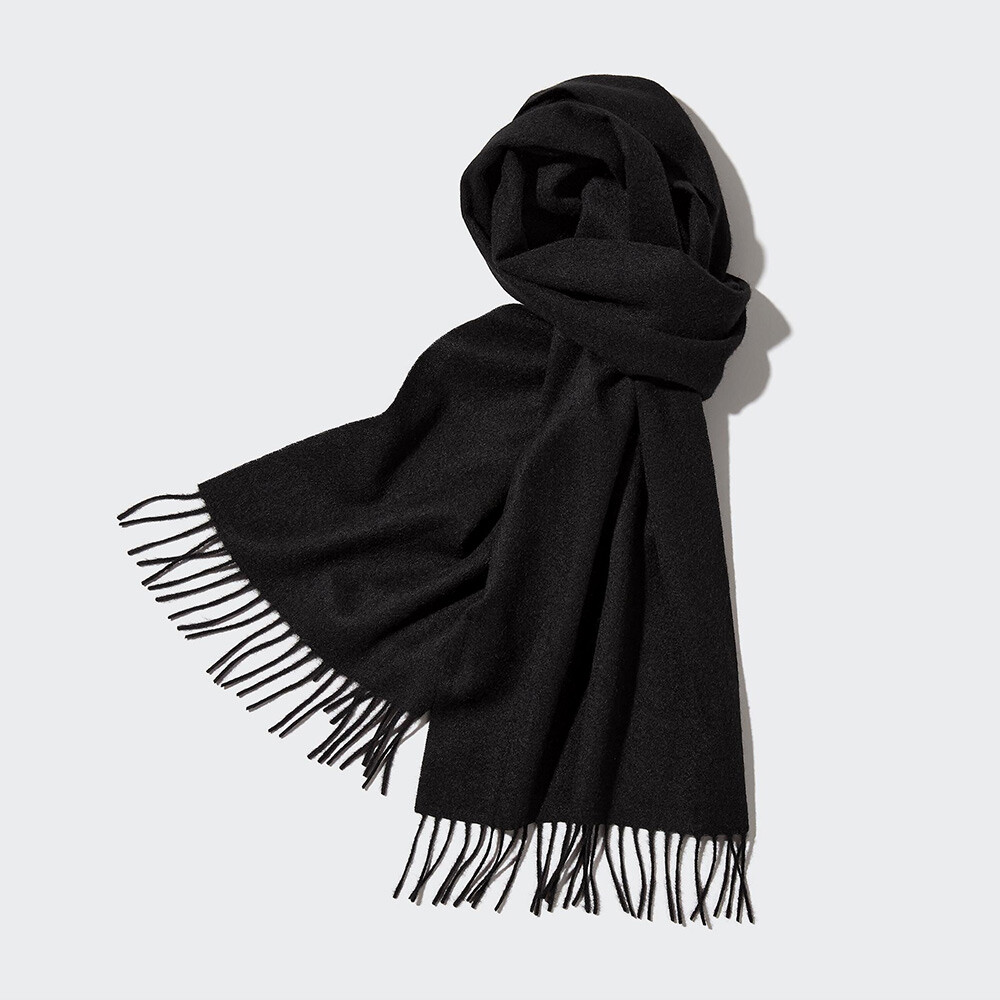 

Женский шарф Uniqlo кашемировый, черный