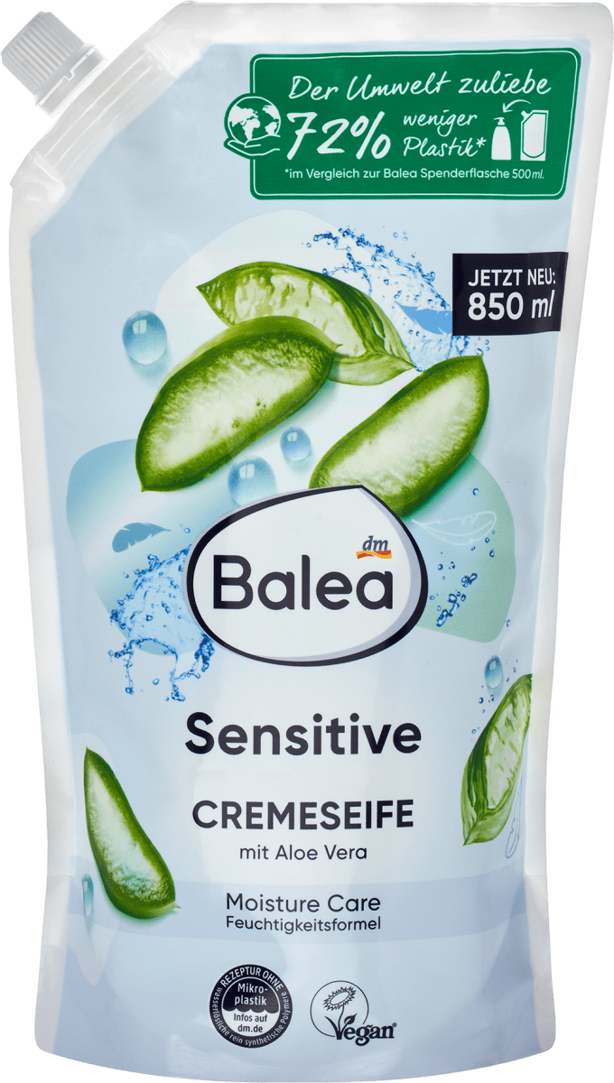 Крем-мыло Sensitive сменный блок 850 мл Balea