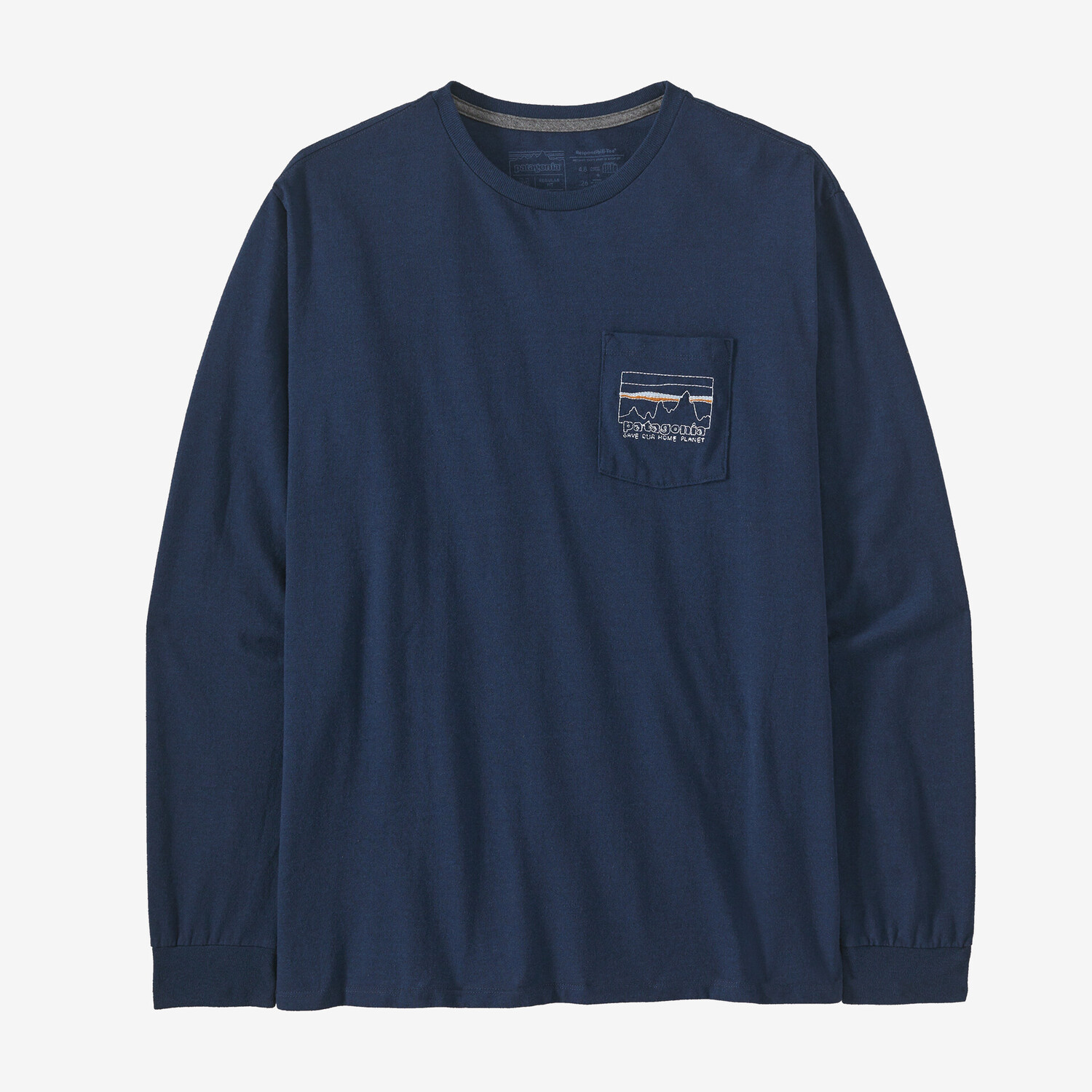 

Мужская футболка Skyline Pocket Responsibili 73 с длинными рукавами Patagonia, лагом синий