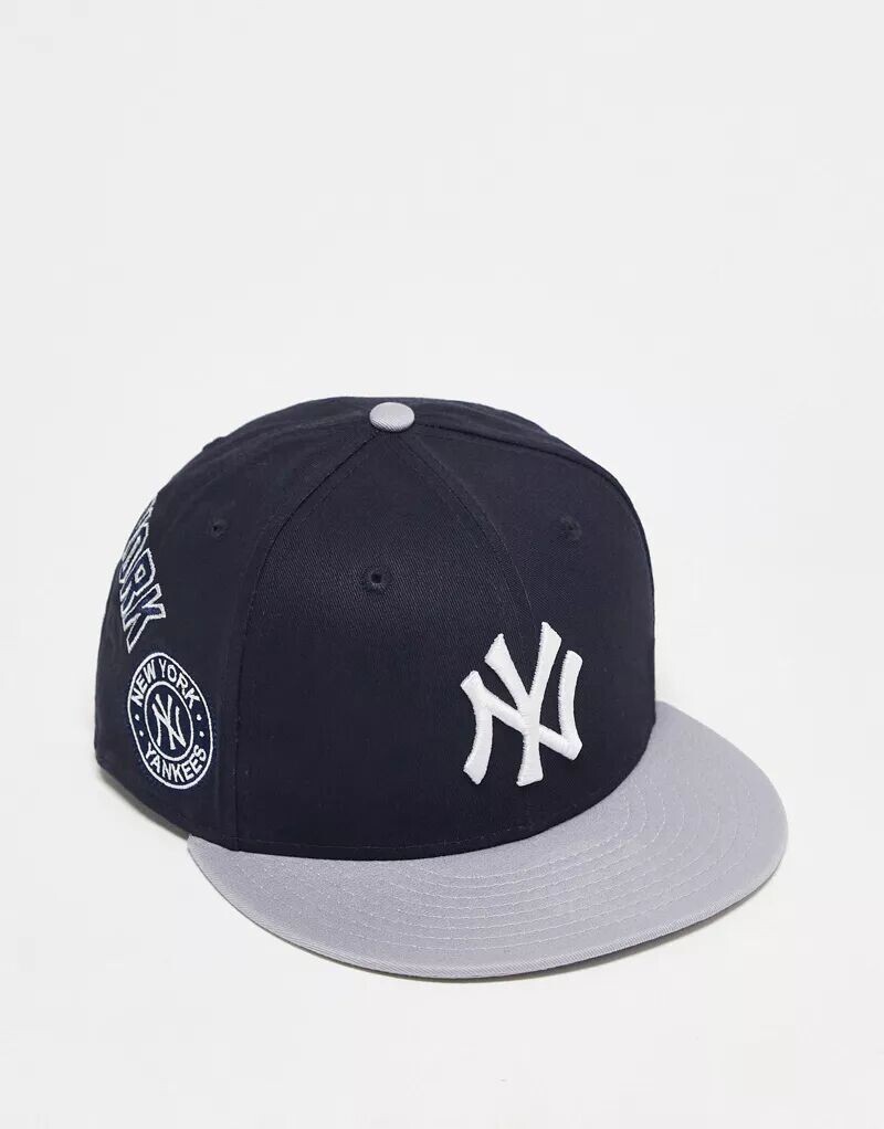 

Темно-синяя кепка New Era 9Fifty New York Yankees с заплатками по всей поверхности