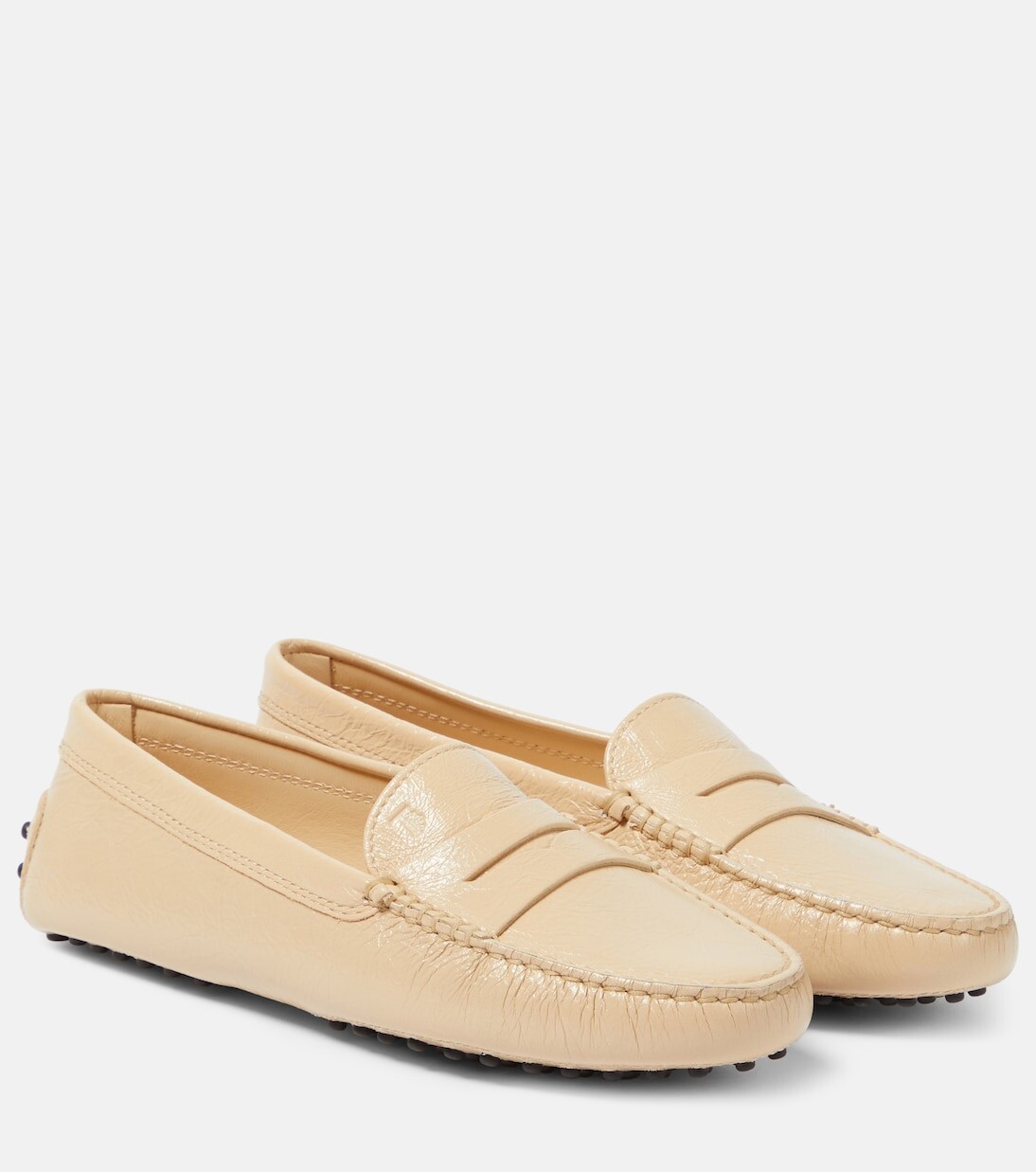 

Кожаные лоферы gommino Tod'S, бежевый
