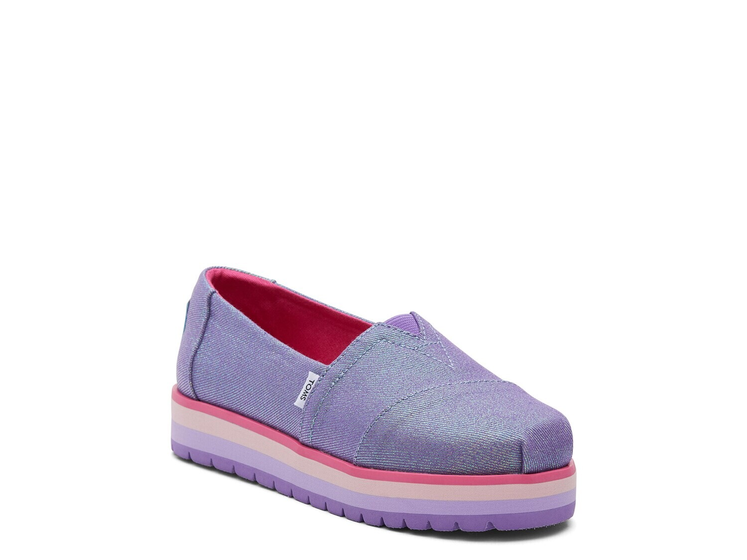 

Слипоны детские Toms Alpargata на платформе, фиолетовый