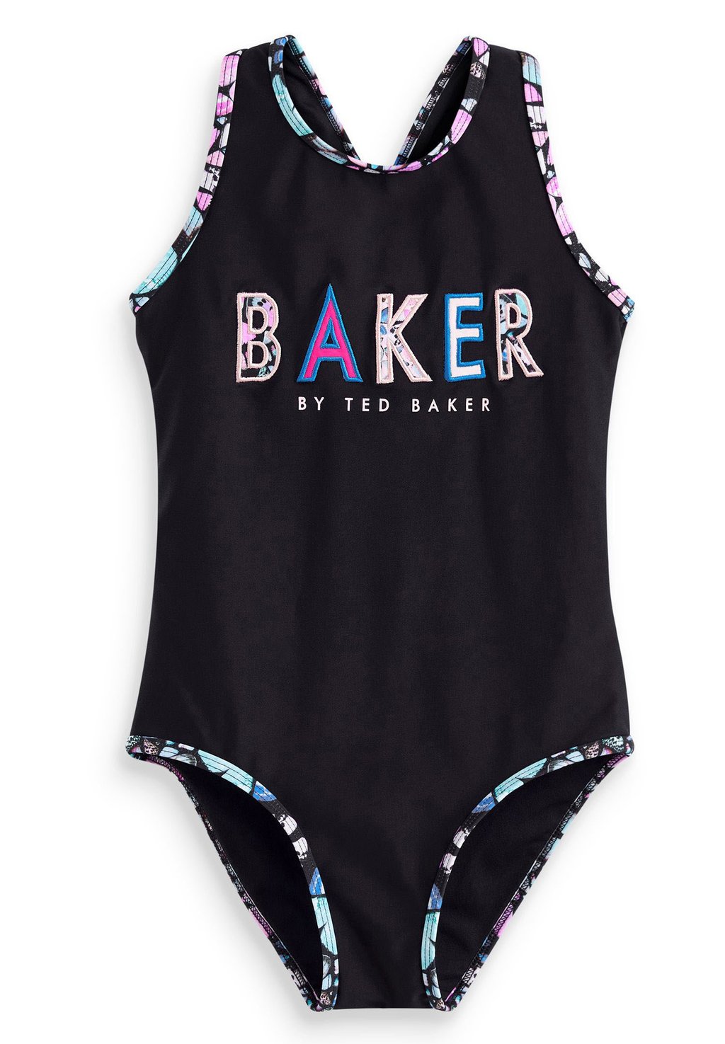 цена Купальник Baker By Ted Baker Black Logo Swimsuit Baker by Ted Baker, черный