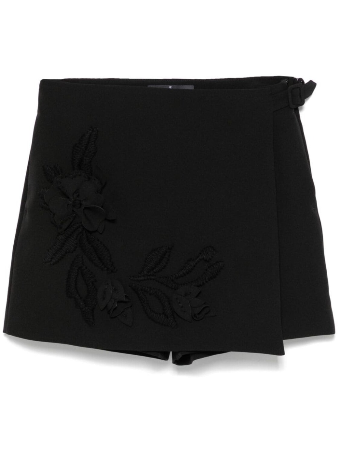 

Ermanno Scervino юбка-шорты с цветочной аппликацией, черный