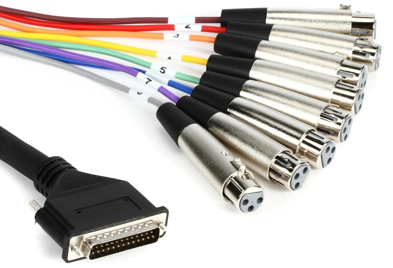 

Hosa DTF-807, 8-канальный разъем DB25 — XLR, «мама», «змея» — 23,1 фута