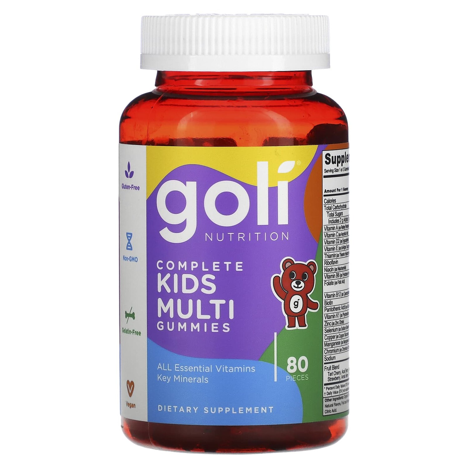 

Complete Kids Multi, 80 Pieces, Goli Nutrition
