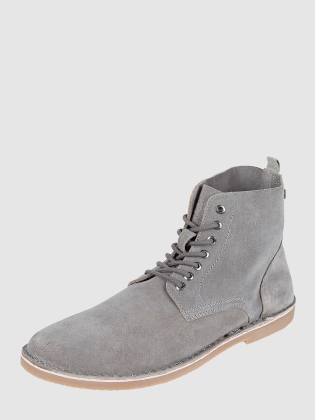 

Ботинки из замшевой кожи модель "Брюс" Jack & Jones, светло-серый