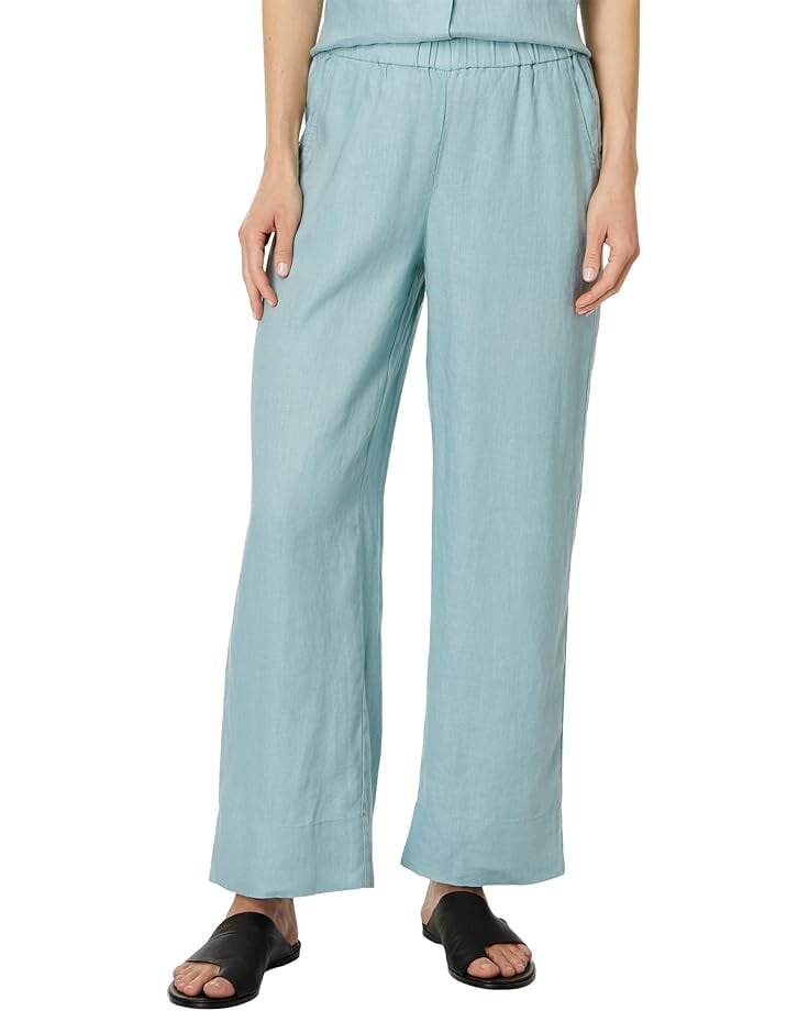 

Брюки Eileen Fisher Petite Full Length Wide Leg Pant, цвет Seafoam