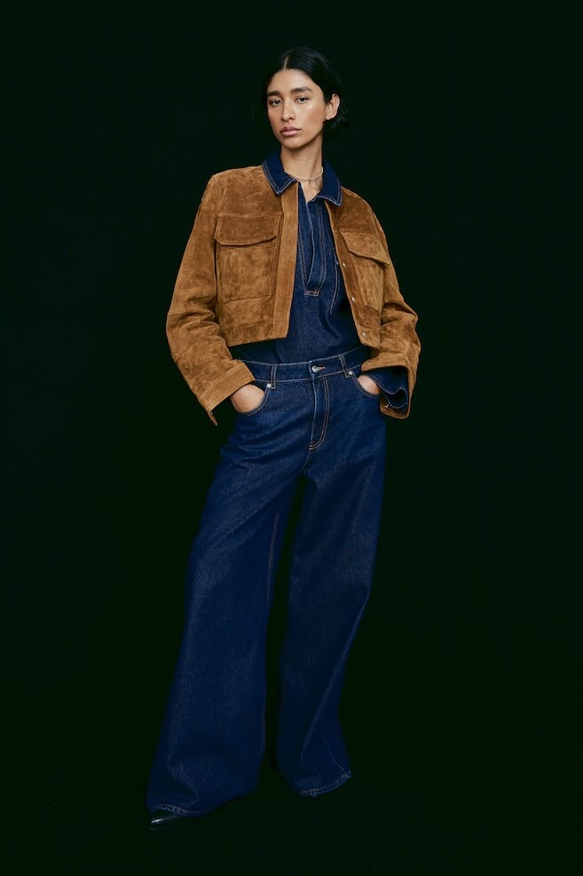 

Широкие джинсы H&M, синий