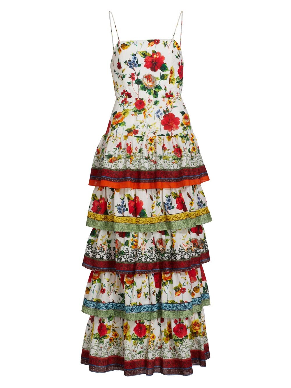 

Ярусное платье макси Valencia с цветочным принтом Alice + Olivia