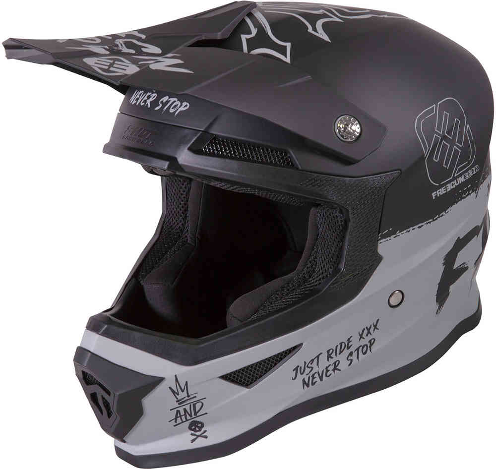 цена XP4 Скоростной шлем для мотокросса Freegun, серый мэтт