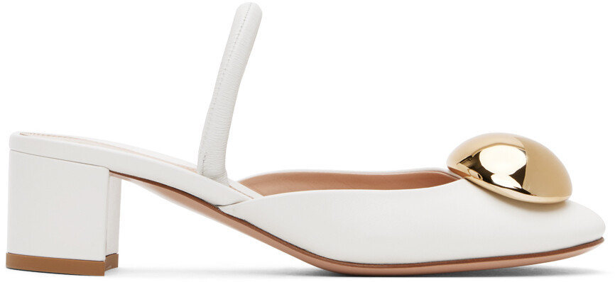 

Белые туфли Sphera 45 на каблуках Gianvito Rossi
