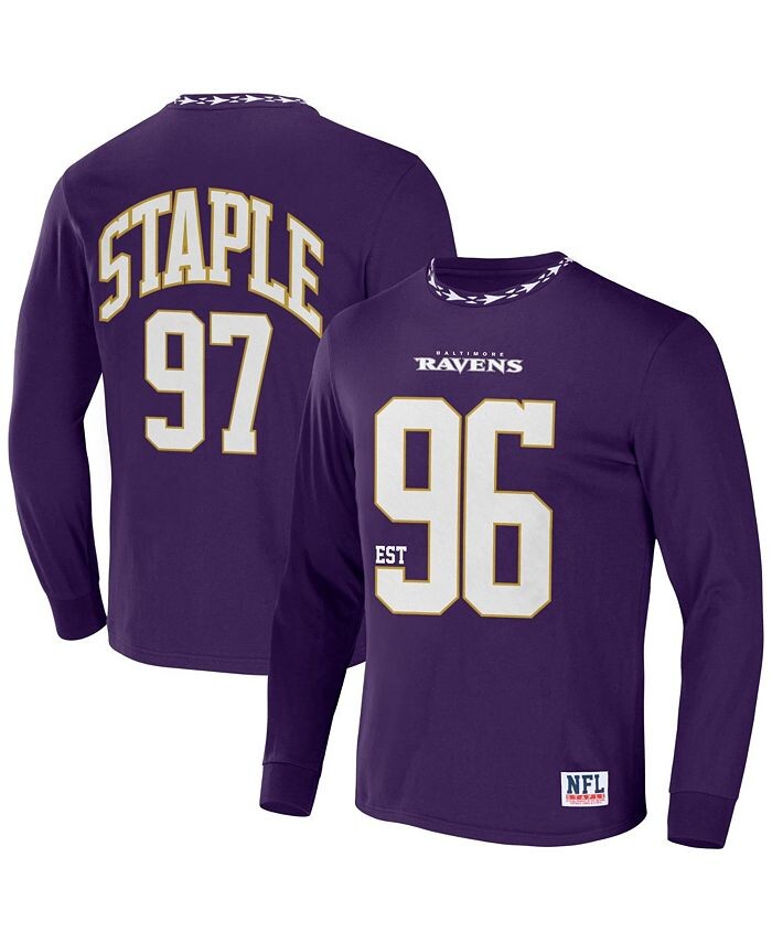 

Мужская футболка из джерси с длинными рукавами NFL X Staple Purple Baltimore Ravens Core NFL Properties, фиолетовый