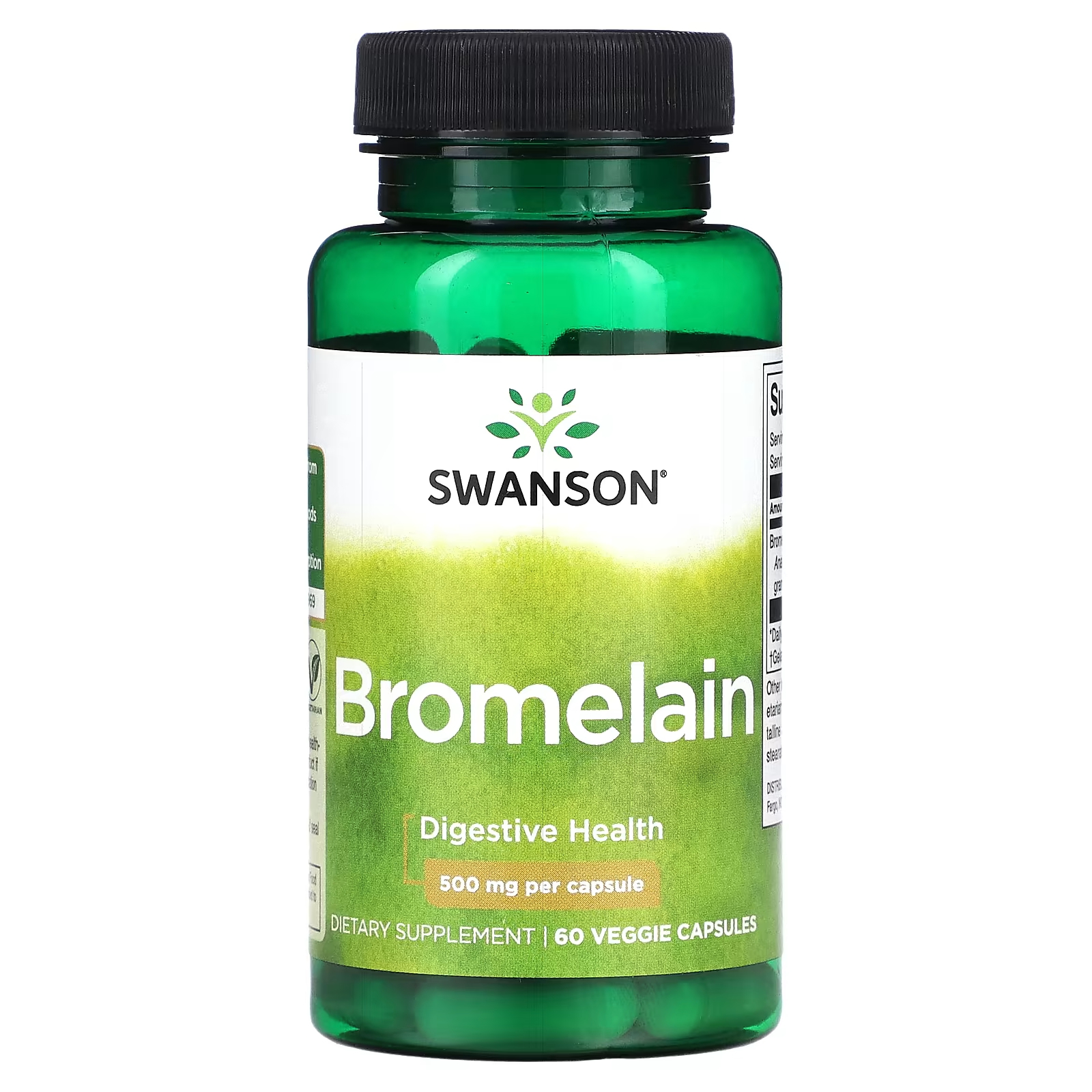 Пищевая добавка Swanson Бромелайн 500 мг, 60 растительных капсул пищевая добавка kal бромелайн 500 мг 90 таблеток