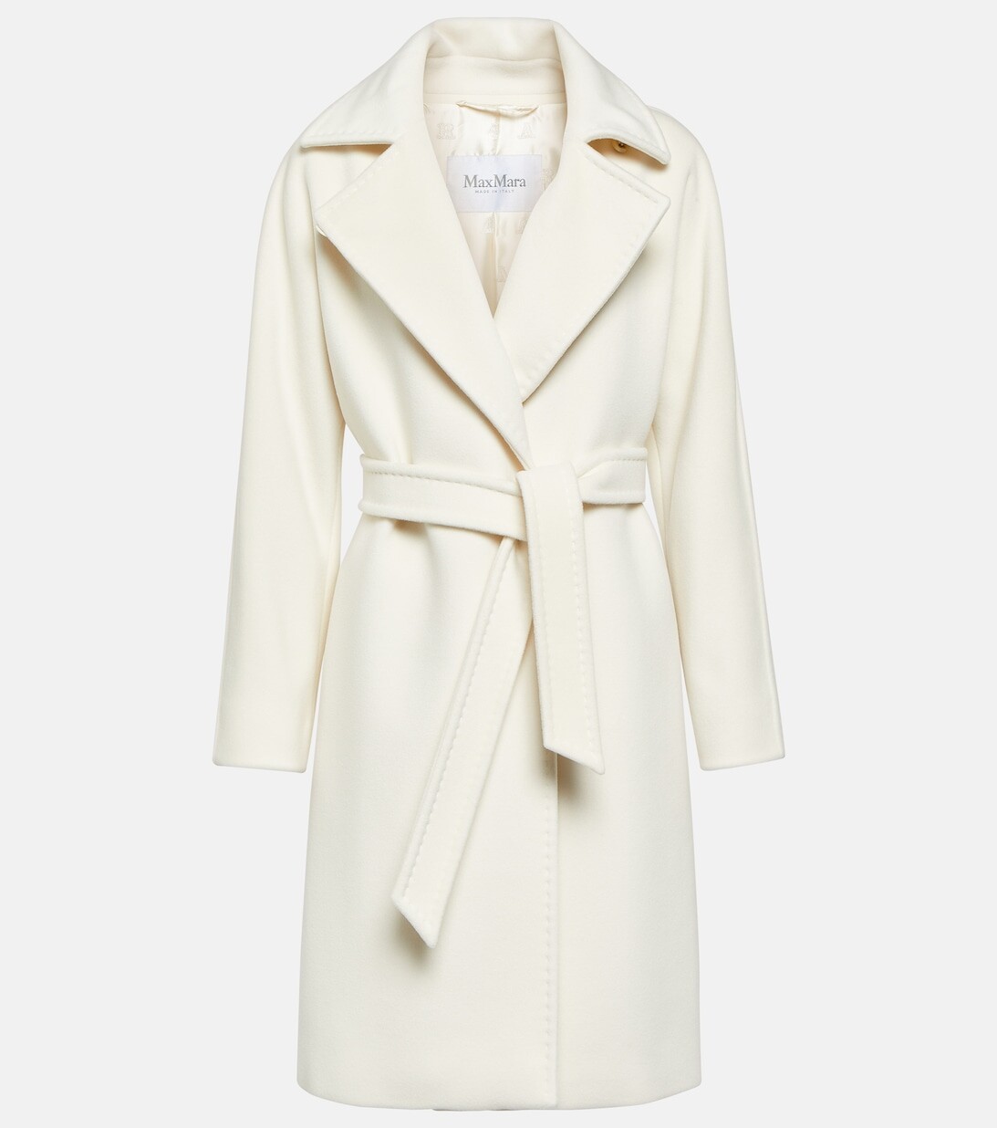 

Пальто Estella из шерсти и кашемира MAX MARA, белый