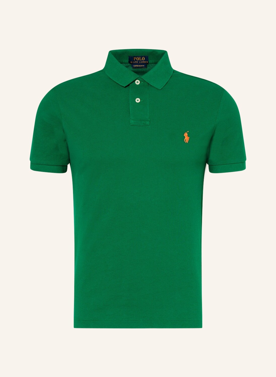 

Рубашка поло POLO RALPH LAUREN Piqué Custom Slim Fit, зеленый