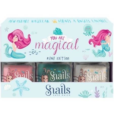 mucky minibeasts snails Набор из 3 лаков для ногтей для детей — Mermaid Special Edition Uniw Snails Mini