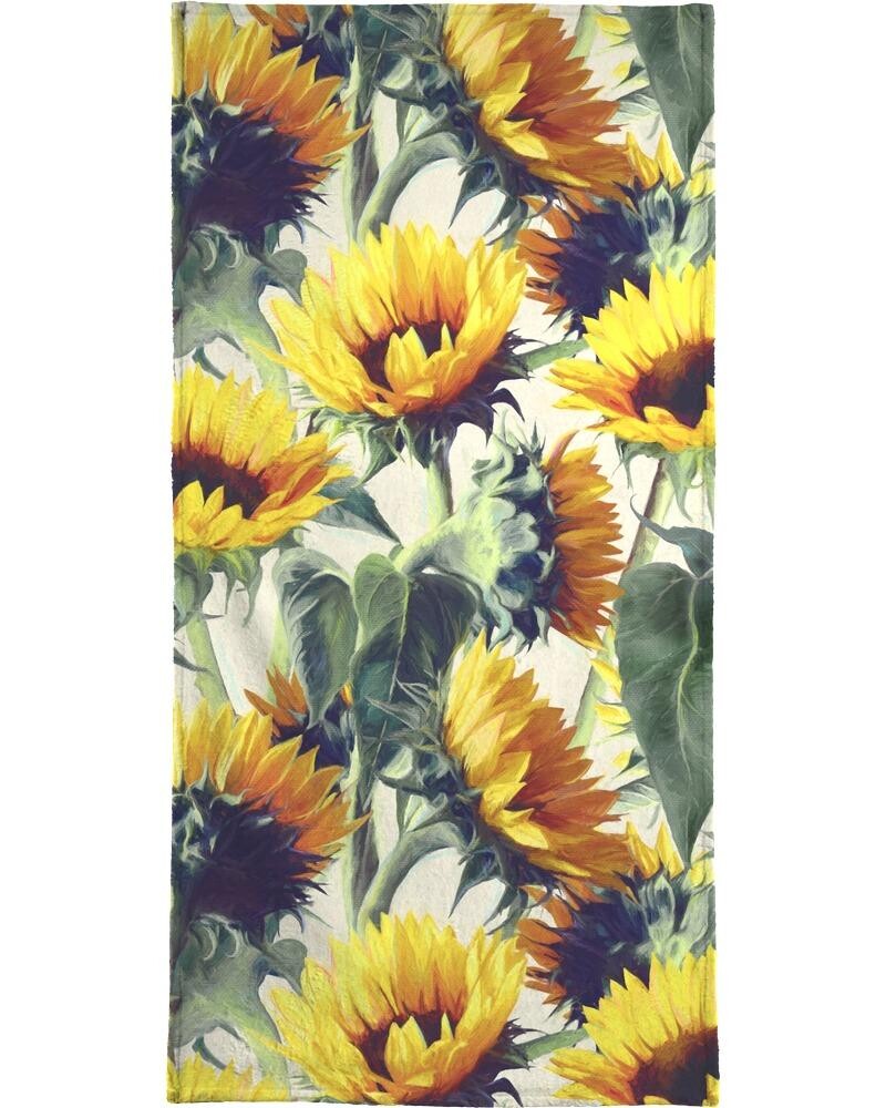 

Полотенце для ванной Juniqe Sunflowers Forever, цвет Gelb & Grau