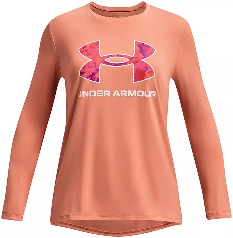 

Футболка с длинным рукавом и большим логотипом Under Armour для девочек Tech