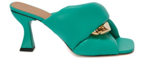

Кожаные мюли с цепочкой Jw Anderson, голубой