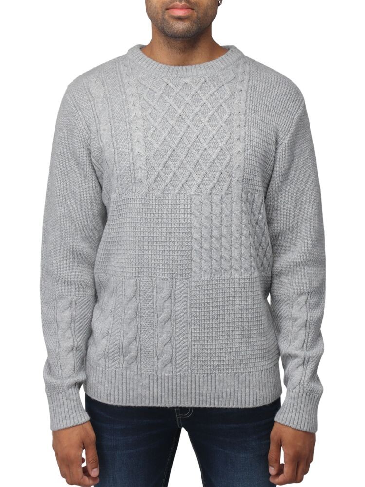 

Свитер смешанной косой вязки X Ray, цвет Light Grey