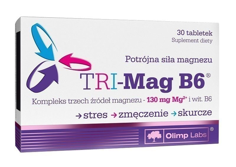 Таблетки магния Olimp Tri-mag B6, 30 шт