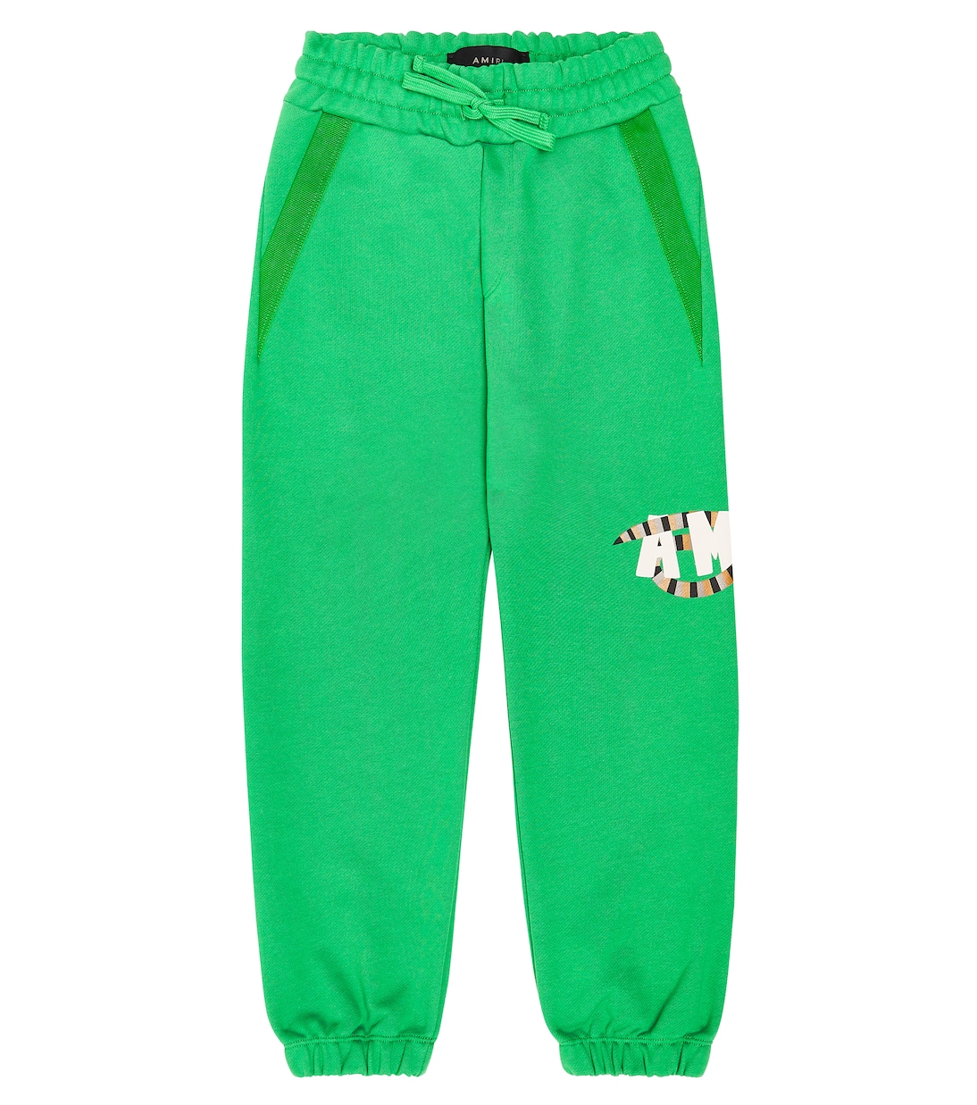 Спортивные брюки из хлопка с принтом Amiri Kids, зеленый