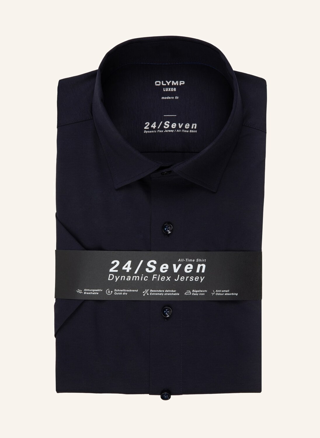 

Рубашка OLYMP Kurzarm-Luxor 24/Seven modern fit, темно-синий