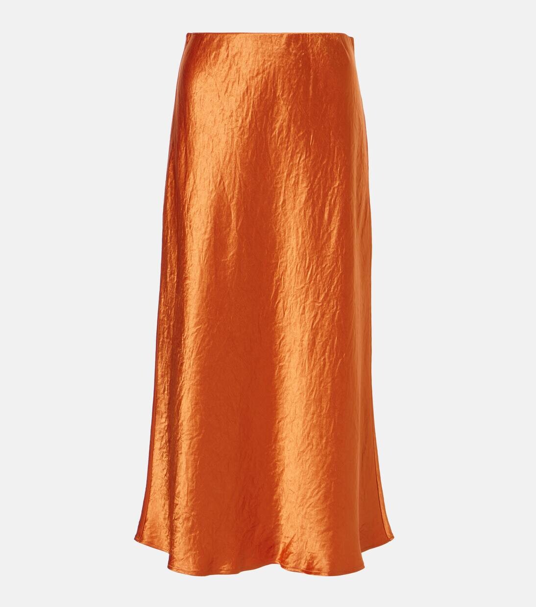 

Юбка миди из атласа Leisure Alessio Max Mara, цвет arancio
