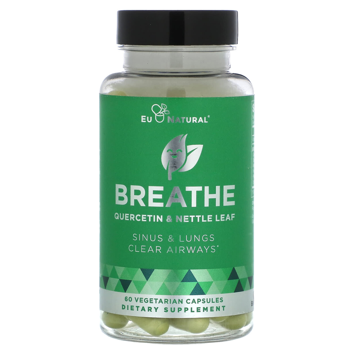 

BREATHE, кверцетин и листья крапивы, 60 вегетарианских капсул, Eu Natural