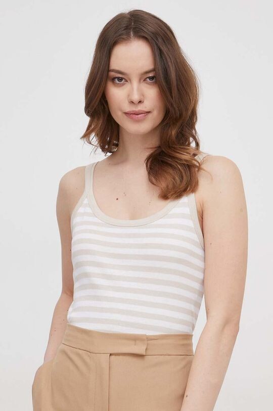 

Хлопковый топ United Colors of Benetton, бежевый