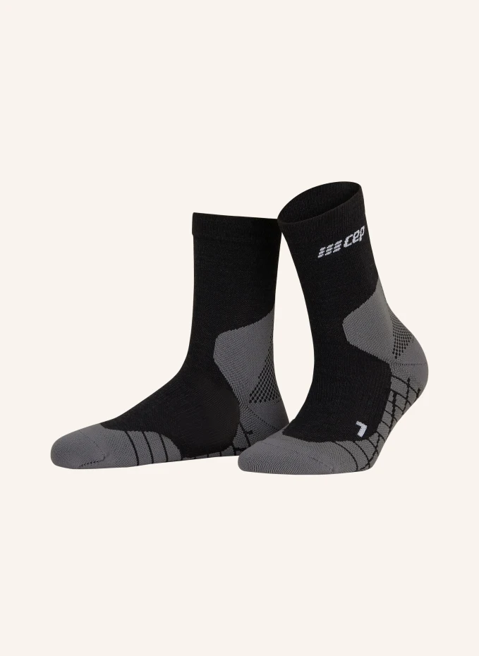 Трекинговые носки light merino compression - mid cut Cep, черный